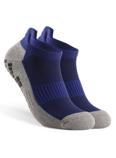 Buy Anti-Skid Soccer Socks Sports Blue/Grey in Saudi Arabia