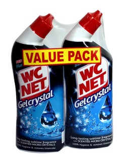 Buy Toilet Cleaner Crystal Gel Blue Fresh 750ml 1 + 1 Free in UAE