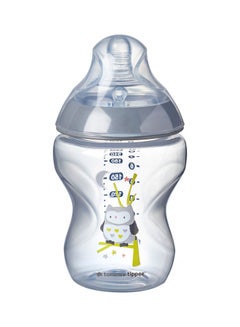 Buy Closer To Nature Baby Feeding Bottle With Breast Like Teat 260ml - Clear/White in UAE