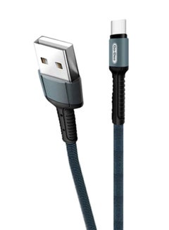 Buy Type-C To USB Data Sync Charging Cable Black/Grey in Saudi Arabia