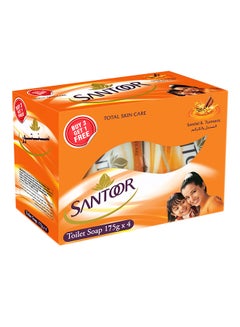 Buy Soap With Sandalwood And Turmeric, Anti-Oxidant, Whitening, Nourishing Skin 175g, (3+1 Free) in UAE