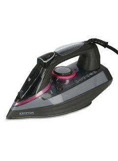 Buy Ceramic Steam Iron With Variable Steam Control, Ceramic Soleplate, Self Clean Function, Wet & Dry 2200 W KNSI6137 Black/Grey in UAE
