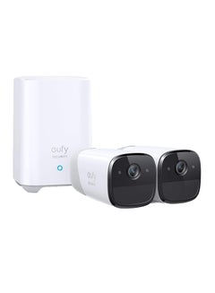 Buy Cam 2 Pro Wireless Home Security Camera System, 365-Day Battery Life, HomeKit Compatibility, 2K Resolution, IP67 Weatherproof, Night Vision, 2-Cam Kit in Egypt