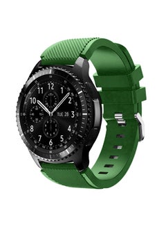 Buy Textured Silicone Replacement Strap For Samsung Gear S3 Green in Saudi Arabia