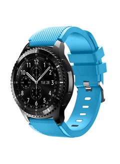Buy Textured Silicone Replacement Strap For Samsung Gear S3 Cyan in Saudi Arabia