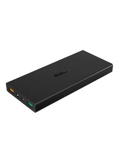 Buy 16000 mAh Power Bank Portable Charger With Qualcomm Quick Charge 2.0 Tech For Smart Phones 6.5x0.7x2.9inch Black in Saudi Arabia