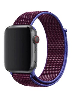 Buy Apple Watch 42mm/44mm/45mm Nylon Sport Loop Band Purple in Saudi Arabia