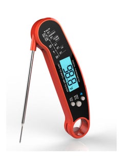 Buy Waterproof Digital Food Thermometer Red/Black in UAE