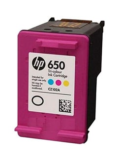 Buy Tri-Color Ink Cartridge 650 Pink/Black in Saudi Arabia