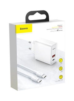 Buy Speed PPS Quick charger C+U 30W White in Egypt