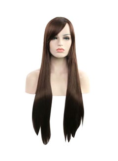 Buy Long Straight Wig Brown 8x4x4cm in UAE