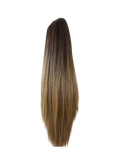 Buy Claw Clip Long Straight Ponytail Wig Blonde 20x18x3cm in Saudi Arabia