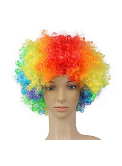 Buy Party Disco Funny Afro Clown Masquerade Hair Wig red/blue/green 25x16x5cm in Saudi Arabia