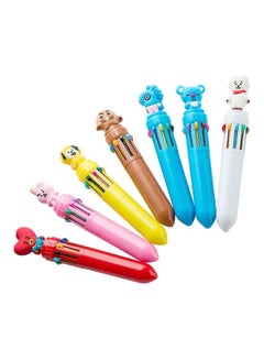 Buy 8-Piece Retractable Ballpoint Pen Multicolour in Saudi Arabia