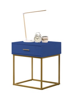 Buy Luxeo One Drawer Nightstand Blue 52 x 46 x 60cm in UAE