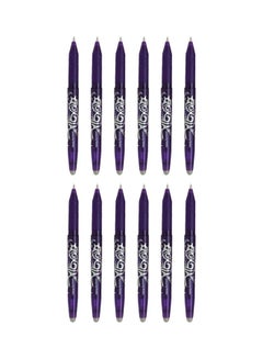 Buy 12-Piece Frixion Erasable Pen Set Violet in Saudi Arabia