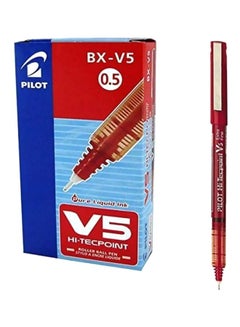 اشتري قلم هاي - تيك بوينت برأس كروي مجموعة من 12 قطعة أحمر في الامارات