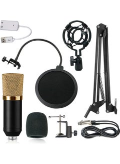 Buy Set Of 8 Professional  Sound Recording Microphone Mic KTV Singing Studio Kit Multicolour in Saudi Arabia