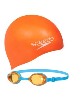 Buy Hydrodynamic Swimming Cap With Goggle in UAE