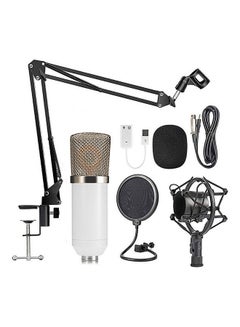 Buy Set Of 8 Professional  Sound Recording Microphone Mic KTV Singing Studio Kit White in UAE