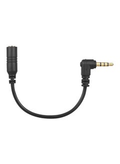 Buy EY-S04 3 Pole TRS Female To 4 TRRS Male 90 Degree Right Angled Microphone Adapter Cable Black in UAE