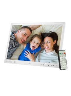 Buy 15 Inch Large Screen LED Digital Photo Frame With Motion Detection Sensor Touch Keys, Support Remote Control White in Saudi Arabia