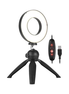 Buy LED Photography Ring Light With Tripod Stand Set Black/White/Red in Saudi Arabia