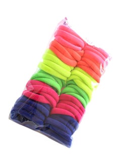 Buy 50-Piece Hair Ties Band Set Multicolour in Egypt