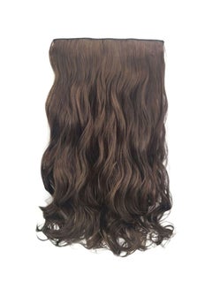 Buy 1-Piece  5 Clip Curly Wave Roll Hair Wig Brown 18x15x3cm in UAE