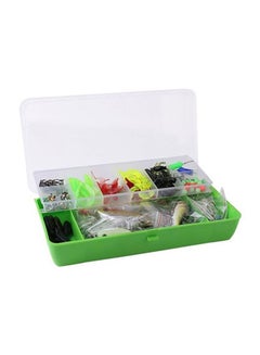 Buy 101-Piece Artificial Fishing Bait Set With Tackle Box 21x 11.5x4.2centimeter in Saudi Arabia