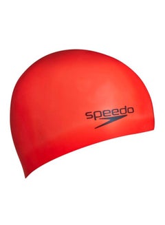 Buy Hydrodynamic Swimming Cap - Red One Size in UAE