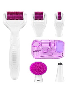 Buy 6-In-1 Micro Needle Roller Kit White/Purple in Egypt