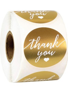 Buy Round Shape Thank You Sticker Roll Multicolour in Saudi Arabia