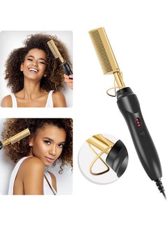 Buy Electric Adjustable Copper Comb Black/Gold in Saudi Arabia