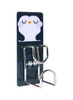 Buy Peel And Stick Storage Hook Black/White/Silver 14x6x6cm in UAE