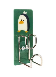 Buy Peel And Stick Storage Hook Green/Silver/Black 14x6x6cm in UAE