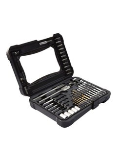 Buy 41-Piece Vtools Drill And Bit Set With HSS Bits And Storage Case Black/Gold/Silver in UAE