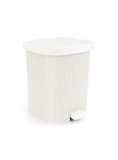 Buy Large Palm Trash bin White Lcm in Egypt