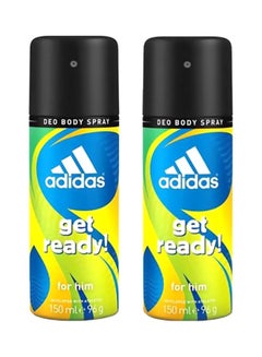 Buy Pack Of 2 Get Ready Deo Body Spray Multicolour 2x150ml in UAE