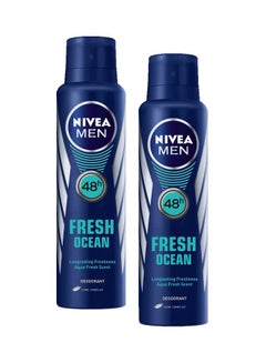 Buy Pack Of 2 MEN Fresh Ocean Deodorant Spray 150ml in UAE