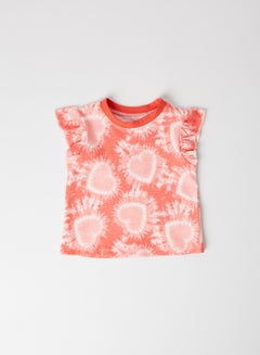 Buy Baby Girls Printed Casual T-Shirt White/Red in UAE