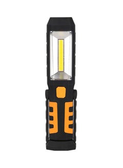 اشتري مصباح LED يدوي بتقنية COB ومزود بمغناطيس وخطاف قابل للطي أسود /برتقالي. 22x5x4سم في الامارات