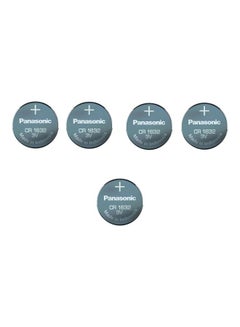 Buy 5-Piece CR1632 Lithium Battery Silver in UAE