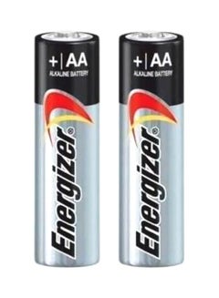 Buy 2-Piece AA Household Batteries Silver/Black in Egypt