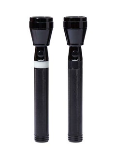 Buy 2-Piece Rechargeable LED Search Light Set Black in UAE