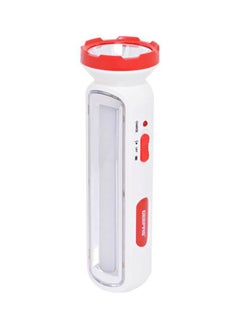 Buy Rechargeable LED Torch With Emergency Lantern White/Red in UAE