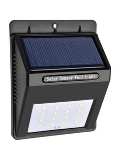 Buy 16 LED Solar Motion Sensor Wall Light White 6x20cm in UAE