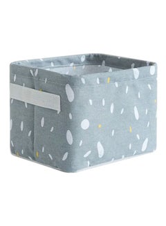 Buy Laundry Basket Trash Storage DIY Foldable Grey/White 20x15x14cm in Saudi Arabia