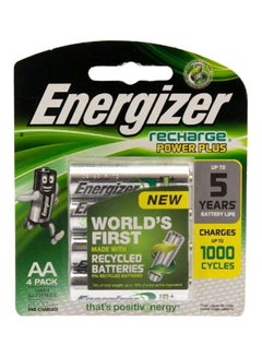 Buy Universal AA Rechargeable Multipurpose Battery, Pack Of 4 Silver in Saudi Arabia