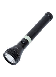 Buy Rechargeable LED Flashlight Black 21cm in UAE